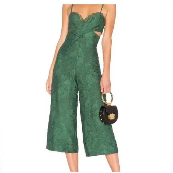 House of Harlow 1960 | Pants & Jumpsuits | House Of Harlow 96 X Revolve  Emerald Green Lace Jumpsuit Xs | Poshmark
